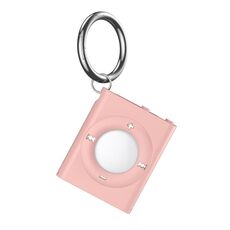 Per AirTag Locator MP3 Style Custodia protettiva con portachiavi (rosa)