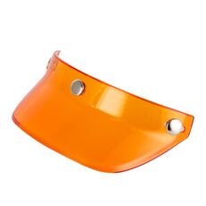 Visiera per casco da motociclista retrò a 3 pulsanti, protezione parasole, mezza visiera per casco (ambra)