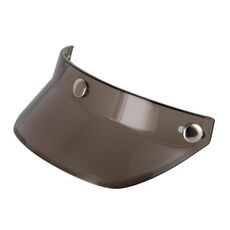 Visiera per casco da motociclista retrò a 3 bottoni, protezione parasole, mezza visiera per casco (tè chiaro)