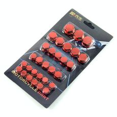 Parti di modifica per motociclette Tappo a vite Parti decorative Coperchio del dado della vite del motore dello scooter (rosso)