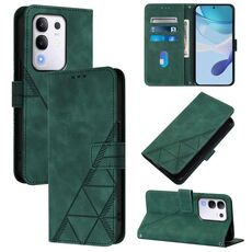 Per vivo Y29 4G Global Crossbody 3D Embossed Flip Custodia per telefono in pelle (verde)