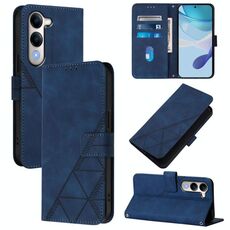 Per vivo Y29S 5G / Y04 5G Global Crossbody 3D Embossed Flip Custodia per telefono in pelle (blu)