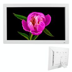 XCLT1850 Cornice digitale con display LED da 18,5 pollici, tipo di spina: spina USA (bianco)