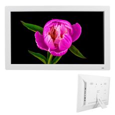 XCLT1850 Cornice digitale con display LED da 18,5 pollici, tipo di spina: spina UK (bianco)