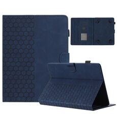 Custodia per tablet intelligente in pelle goffrata a nido d'ape da 8 pollici (blu)