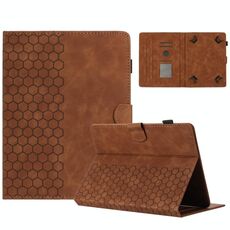 Custodia per tablet intelligente in pelle goffrata a nido d'ape da 8 pollici (marrone)