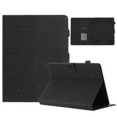 Custodia per tablet intelligente in pelle goffrata a nido d'ape da 8 pollici (nera)