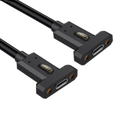 Cavo di estensione da pannello fisso con vite da orecchio femmina tipo C USB4 a orecchio femmina tipo C, lunghezza: 0,3 m
