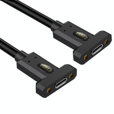 Cavo di estensione da pannello fisso con vite da orecchio femmina tipo C USB4 a orecchio femmina tipo C, lunghezza: 0,6 m