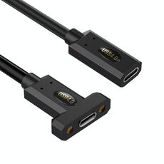 Cavo di estensione per pannello fisso con vite ad orecchio USB4 tipo C femmina a tipo C femmina, lunghezza: 0,6 m