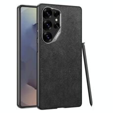 Per Samsung Galaxy S24 Ultra 5G GKK Metal Paint Skin Feel Custodia per telefono in pelle scamosciata a copertura totale (nero)