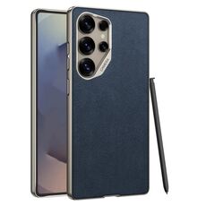 Per Samsung Galaxy S24 Ultra 5G GKK Custodia per telefono con copertura completa in pelle scamosciata e vernice metallica (blu)