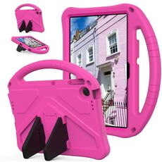 Per Lenovo Tab TB-311 / WIFI 10.1 2025 Custodia antiurto per tablet in EVA con supporto (rosso rosa)