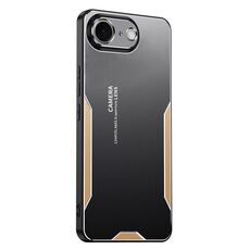 Per iPhone 16e Blade Series TPU Hybrid Metal Phone Case (Oro)