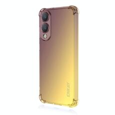 Per Samsung Galaxy S25 Edge 5G ENKAY Hat-Prince Gradient Airbag TPU Custodia per telefono (oro viola)