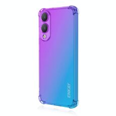 Per Samsung Galaxy S25 Edge 5G ENKAY Hat-Prince Gradient Airbag TPU Custodia per telefono (viola blu)