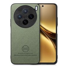 Per vivo X200 Twill Fabric Custodia in pelle con retro in pelle per telefono (verde)