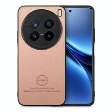 Per vivo X200 Pro Twill Tessuto Pelle Custodia Posteriore per Telefono (Rosa)