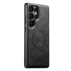 Per Samsung Galaxy S24 Ultra 5G Suteni G5 Custodia magnetica in pelle di vacchetta per telefono (nero)