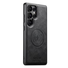 Per Samsung Galaxy S22 Ultra 5G Suteni G5 Custodia magnetica in pelle di vacchetta per telefono (nero)