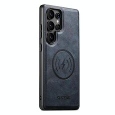 Per Samsung Galaxy S22 Ultra 5G Suteni G5 Custodia magnetica in pelle di vacchetta per telefono (blu)