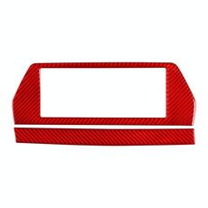 Per BMW Serie 8 G14 2019-2024 Guida a sinistra 2 pezzi/set Adesivo per cornice schermo di navigazione (rosso)