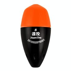 Galleggiante luminoso elettronico per la pesca notturna, galleggiante anticaduta in ABS per la pesca in mare, misura: 8 (arancione)