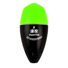 Galleggiante luminoso elettronico per la pesca notturna, galleggiante anticaduta in ABS per la pesca in mare, misura: 8 (verde)
