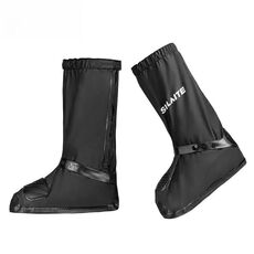 SULAITE Copriscarpe da moto, spessi, antiscivolo, resistenti all'usura, stivali da pioggia per adulti, taglia: S (nero)