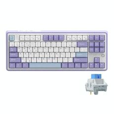 Tastiera meccanica wireless Bluetooth Ajazz AK870 Tri-mode RGB fai da te Tastiera da gioco Hot Swap personalizzata, stile: Flying Fish Axis Purple