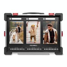 FEELWORLD PS101 Monitor da viaggio con triplo schermo verticale da 10,1 pollici, alta luminosità, 1000 nit, custodia protettiva portatile (spina AU)