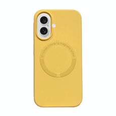 Per iPhone 16 Custodia magnetica in silicone Magsafe (giallo)