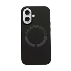Per iPhone 16 Plus Custodia magnetica in silicone Magsafe (nero)