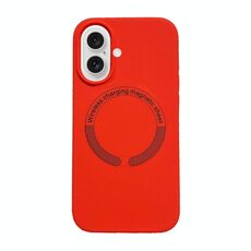 Per iPhone 16 Plus Custodia magnetica in silicone Magsafe (rosso)