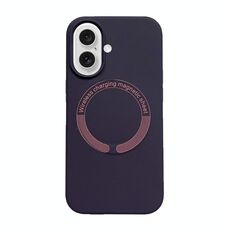 Per iPhone 16 Plus Custodia magnetica in silicone Magsafe (viola scuro)
