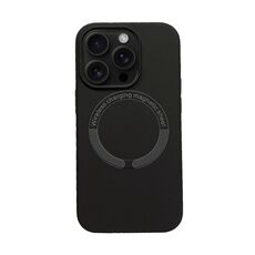 Per iPhone 16 Pro Custodia magnetica in silicone Magsafe (nero)
