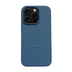 Per iPhone 16 Pro Custodia magnetica in silicone Magsafe (blu scuro)