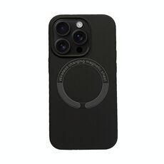 Per iPhone 16 Pro Max Custodia magnetica in silicone Magsafe (nero)