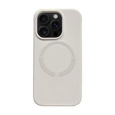 Per iPhone 16 Pro Max Custodia magnetica in silicone Magsafe (bianca)