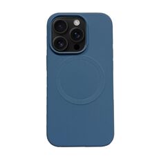 Per iPhone 16 Pro Max Custodia magnetica in silicone Magsafe (blu scuro)