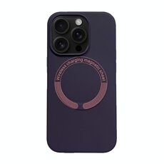 Per iPhone 16 Pro Max Custodia magnetica in silicone Magsafe (viola scuro)