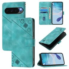 Per Google Pixel 10 5G Custodia per telefono in pelle goffrata effetto pelle globale (verde)