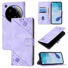 Per Xiaomi 15 Ultra Skin-feel Custodia in pelle goffrata per telefono (viola chiaro)