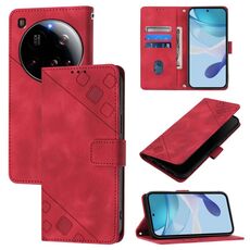 Per Xiaomi 15 Ultra Skin-feel Custodia in pelle goffrata per telefono (rosso)