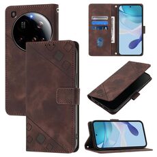 Per Xiaomi 15 Ultra Skin-feel Custodia in pelle goffrata per telefono (marrone)