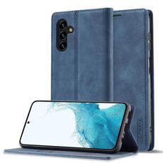 Per Samsung Galaxy A56 5G LC.IMEEKE Custodia per telefono in microfibra con forte magnetismo (blu)