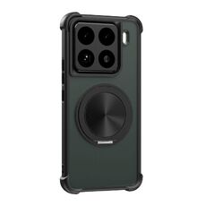 Per Xiaomi 15 Pro CD Texture Supporto girevole a 360 gradi MagSafe Custodia per telefono (nero)