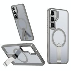 Per Samsung Galaxy S23 FE 5G Star Shine Series TPU + PC MagSafe Custodia per telefono con supporto pieghevole (grigio)