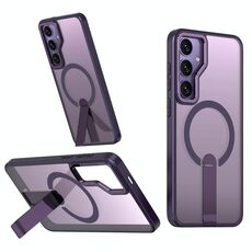 Per Samsung Galaxy S23 FE 5G Star Shine Series TPU + PC MagSafe Custodia per telefono con supporto pieghevole (viola)