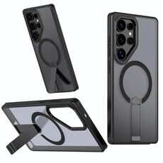 Per Samsung Galaxy S24 Ultra 5G Star Shine Series TPU + PC MagSafe Custodia per telefono con supporto pieghevole (nero)